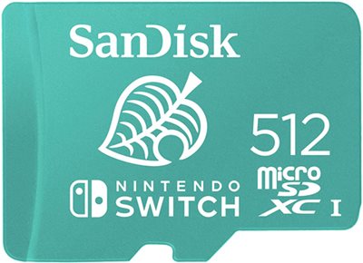 כרטיס זיכרון SanDisk ממותג Animal Crossing בנפח 512GB