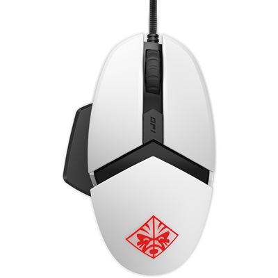 עכבר גיימינג אופטי חוטי לבן HP Omen Reactor Optical Mouse אחריות היבואן הרשמי יעל פתרונות