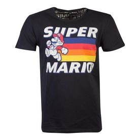Super Mario T shirt Run Black XXL