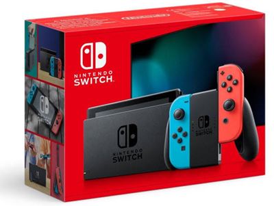 Nintendo Switch V2 Red and Blue+ מגן מסך מתנה אחריות היבואן הרשמי תור גיימינג למשך שנתיים