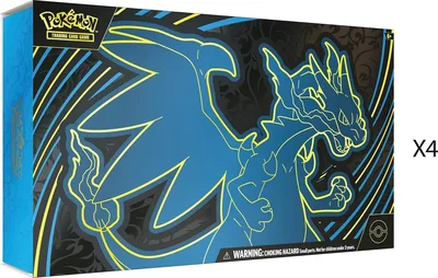 POKEMON PREMIUM CHARIZARD EX 4 PCS קייס מארז 4 חבילות